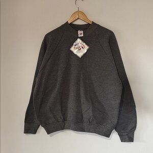 Vintage Fruit Of The Loom Crewneck / Large / Gray / 90s / NEW